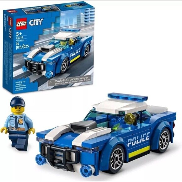 LEGO City Police Car Toy 60312 for Kids 5 plus Years Old with Officer Minifigure - Picture 1 of 4